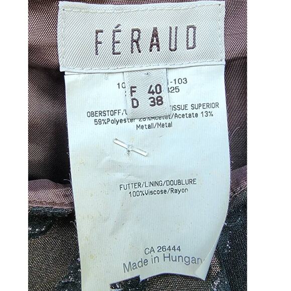 Vintage Louis Feraud Sleeveless Bronze Metallic Textured Mini Dress 8 - Picture 3 of 6